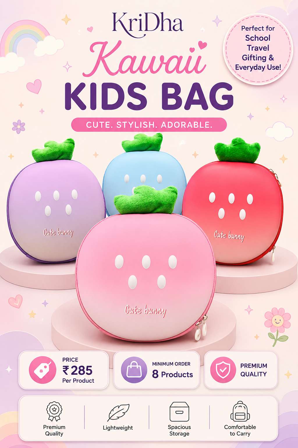 Kawaii Kids Bag — Cute Bunny