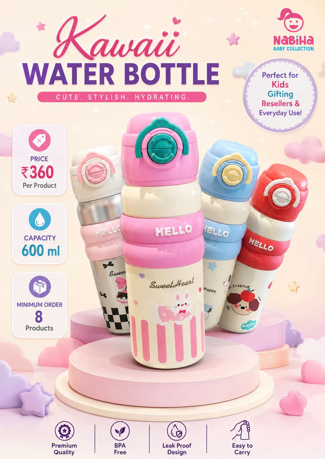 Kawaii Water Bottle — NaBiHa Baby Collection