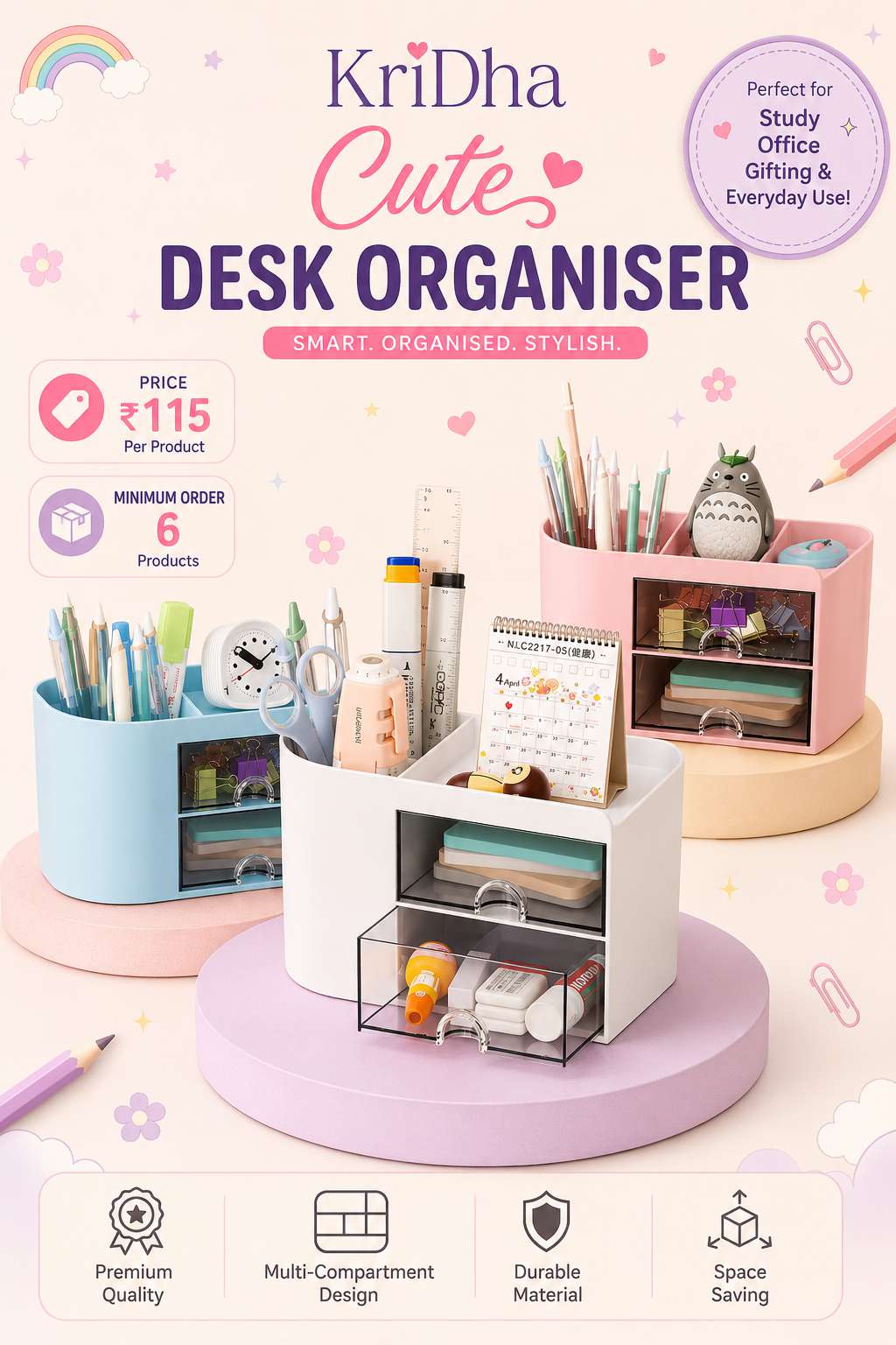 Cute Desk Organiser — Classic