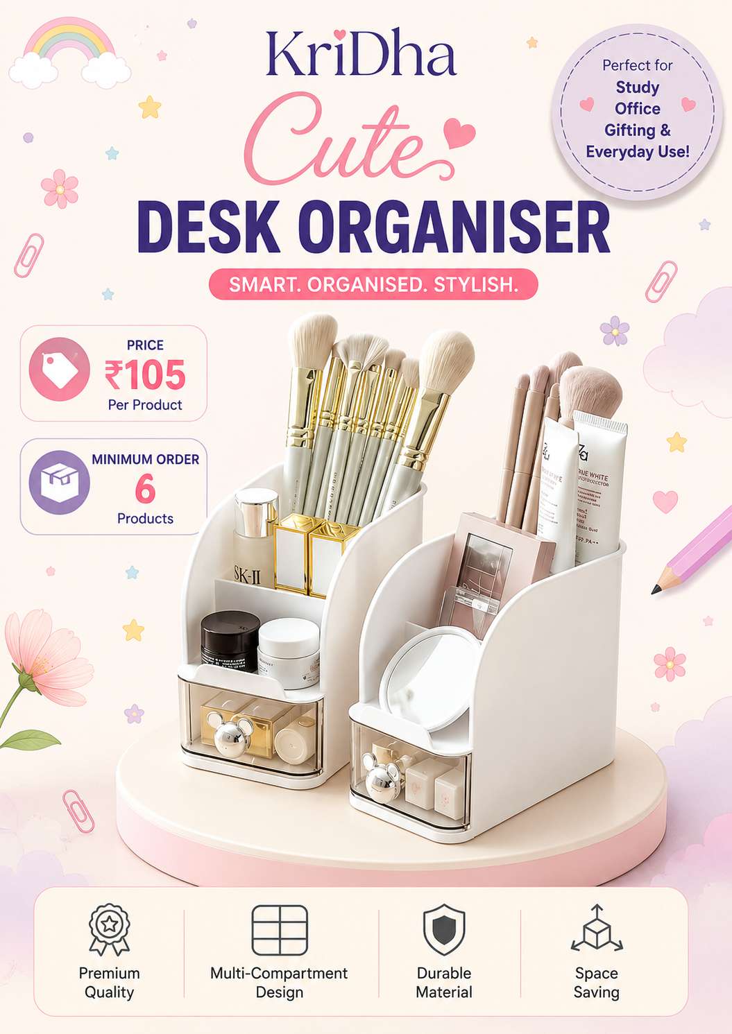 Cute Desk Organiser — Compact