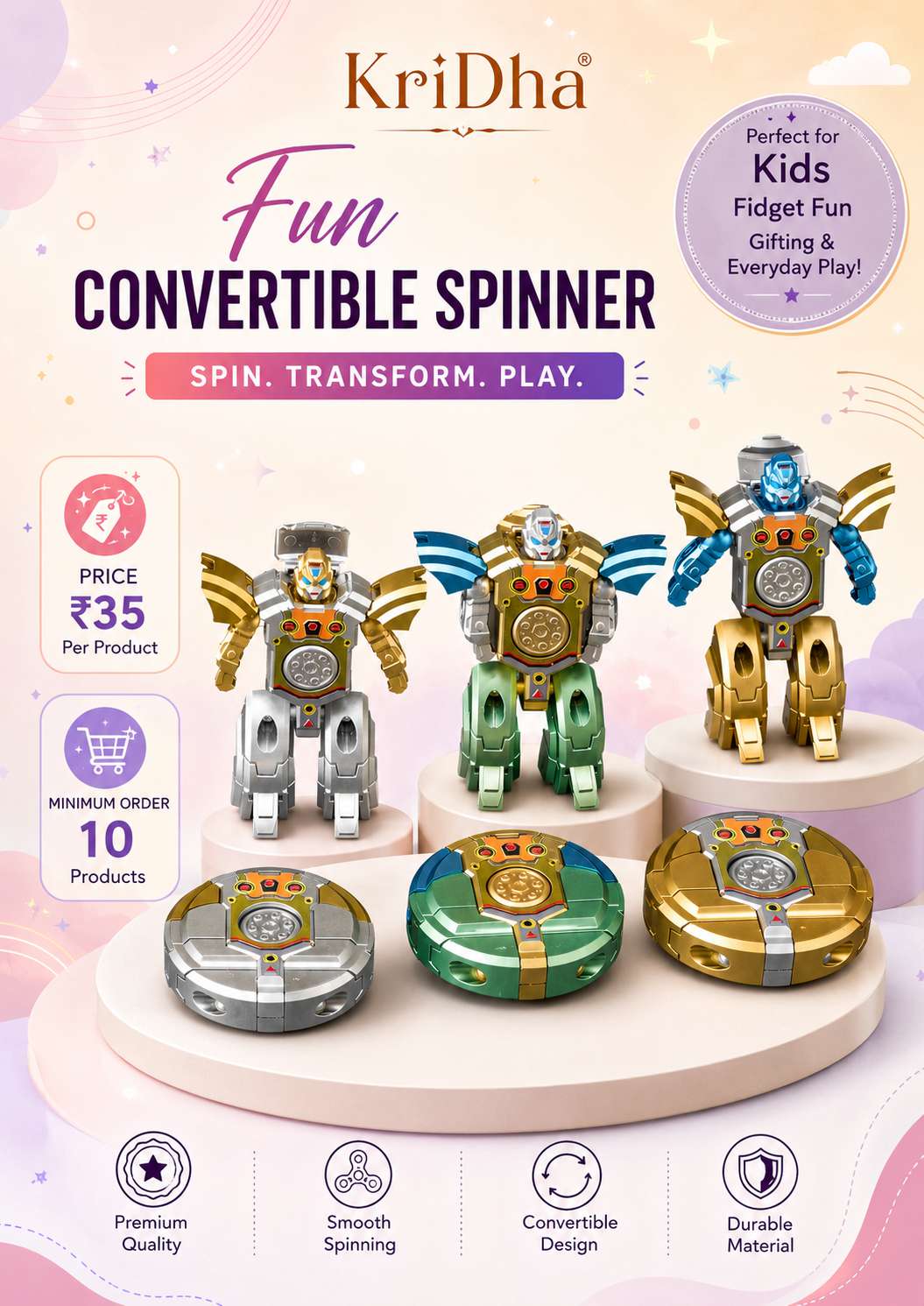 Fun Convertible Spinner